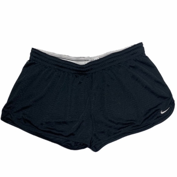 Nike Wome's Athletic Shorts Black White Dri fit Gym Running Track Shorts Size XL - Picture 10 of 13